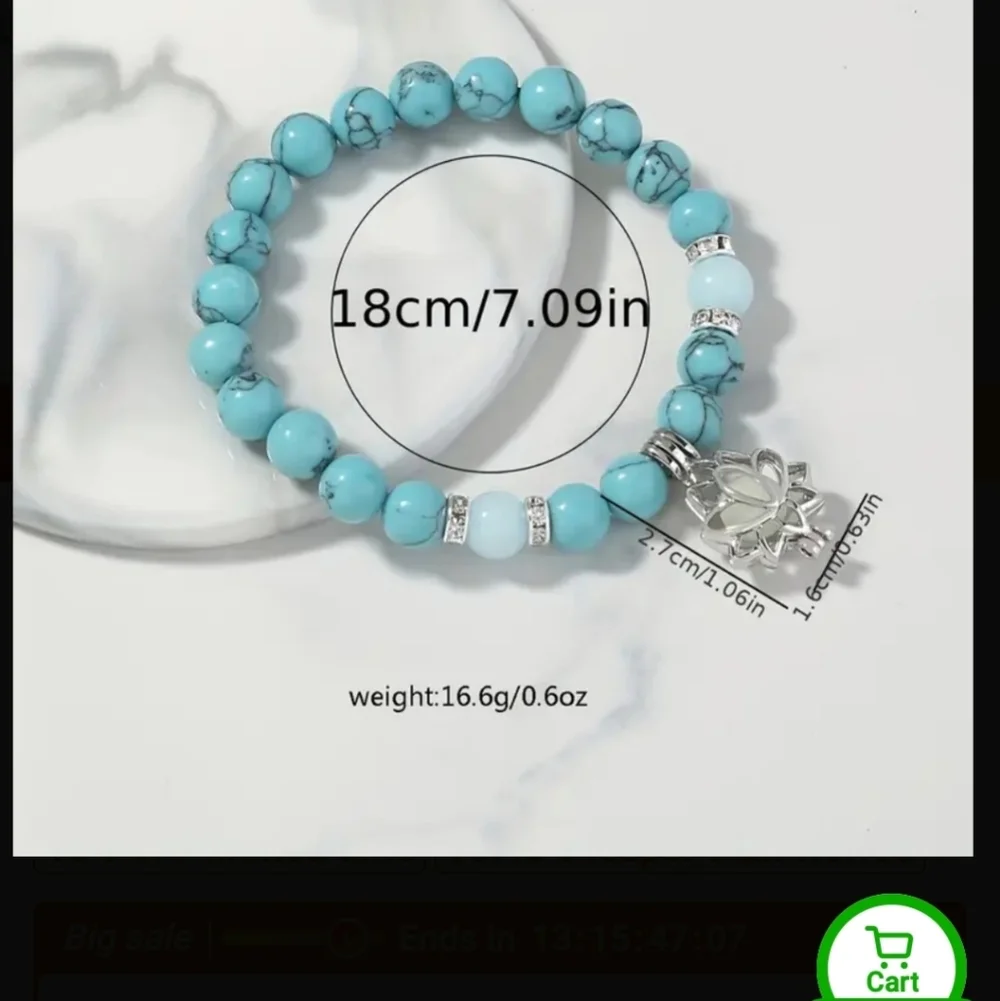 Glowing Lotus Beads Bracelet